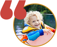 Kids love to swim at the Castle Rock Lake Campground in Necedah Wisconsin swimming pond