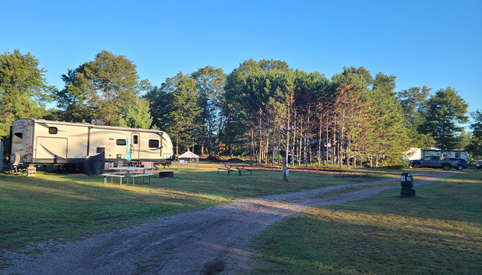 Campsite at Castle Rock Lake Campground in Necedah Wisconsin