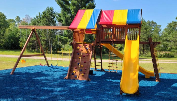 Castle Rock Lake Campground is the best Necedah Wisconsin campsites with new playground equipment for kids