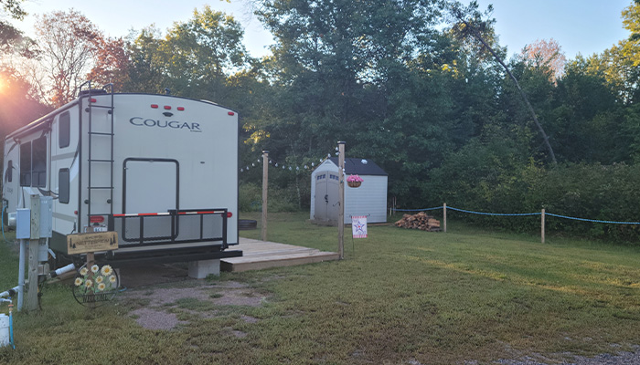 Waterfront Campsite at Castle Rock Lake Campground in Necedah Wisconsin