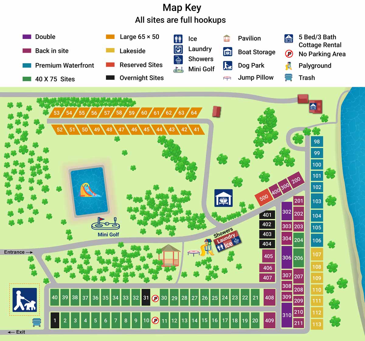 Castle Rock Lake Campground Map July 2026